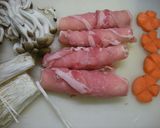 豚のしゃぶしゃぶ肉と長ネギのロール巻き作り方2写真