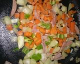 ☆簡単♪野菜とハムと大豆のトマト煮☆作り方5写真