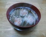 桜えびのはんぺん団子汁作り方5写真