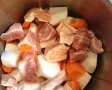 ♡白かぶと鶏肉のうま煮♡作り方1写真
