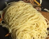リメイク・煮込みハンバーグ→スパゲッティ作り方4写真