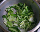 小松菜と油揚げの煮もの　野菜のおかず作り方3写真