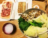鶏ですき焼き!鶏すき☆フライパン可作り方1写真