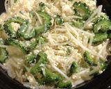 ゴーヤとモヤシの豆腐味噌卵炒め作り方4写真