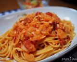 マスカルポーネのトマトクリームパスタ作り方6写真