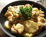 濃厚うまぁ♡鶏肉とじゃが芋の味噌クリーム作り方9写真