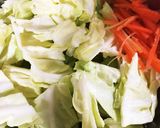 キャベツと鶏胸肉の麺つゆチキンサラダ作り方1写真