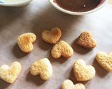 ♡簡単おやつ♡ハートの型抜きチョコラスク作り方6写真