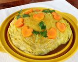 レンジで！キャベツドーム　カレー風味作り方5写真