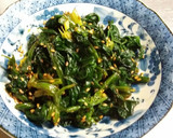 甘い醤油でほうれん草のごま和え作り方3写真