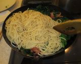 ふきのとうとベーコンのパスタ作り方17写真