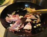 ふきのとうとベーコンのパスタ作り方15写真