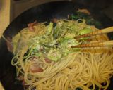 ふきのとうとベーコンのパスタ作り方18写真