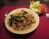 ふきのとうとベーコンのパスタ作り方20写真