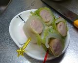 お弁当のすき間に♪ロール白菜ウインナー作り方2写真