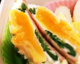 お弁当に彩り☆ほうれん草入りハムエッグ作り方8写真