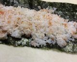 細巻き(シャケフレーク&白ごま)作り方1写真