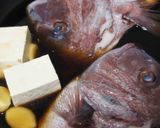 鯛の頭と豆腐の煮つけ作り方3写真