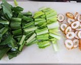 お弁当に◎小松菜とちくわのおかか炒め作り方1写真