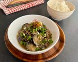 レンジで簡単！ご飯泥棒ナスの中華そぼろ煮作り方8写真