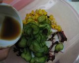 きゅうりとコーンとタコの酢の物作り方2写真