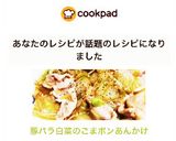 豚バラ白菜のごまポンあんかけ作り方5写真
