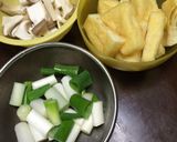 油あげと長ネギと茸の含ませ煮作り方1写真