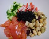 お豆さんの♪ヨーグルトわさびサラダ作り方1写真