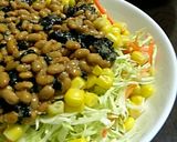 千切りキャベツの納豆たまごかけ☆作り方3写真