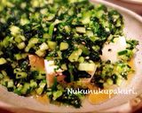 胡瓜とモロヘイヤの塩胡麻豆腐作り方6写真