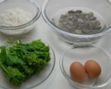 土鍋炊き★あさりと菜の花のご飯作り方1写真