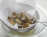 土鍋炊き★あさりと菜の花のご飯作り方4写真