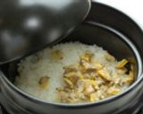 土鍋炊き★あさりと菜の花のご飯作り方7写真