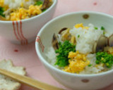 土鍋炊き★あさりと菜の花のご飯作り方9写真