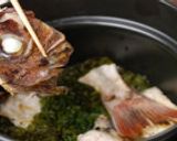 土鍋で炊く★磯の香り鯛めし（アラ編）作り方5写真