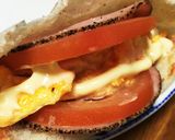 あるものでピタサンド♪たまごと鮭と焼き肉作り方4写真