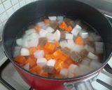 時短♪豚汁のあまり野菜de白みそ煮作り方2写真