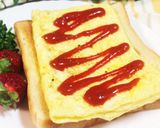 ✩チーズin♬薄焼き卵のせトースト✩作り方8写真