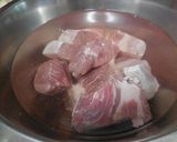 豚カルビ煮（韓国風　豚の角煮）作り方1写真