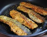 *鮭のバジルチーズパン粉焼き*作り方6写真