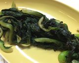 生・茎レタスの葉と茎のおひたし作り方3写真