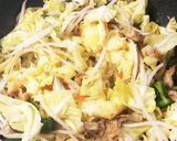 ふわふわ卵入り♡豚肉とキャベツの炒めもの作り方4写真