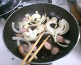 朝食 ランチ 玉ねぎ 卵 ウインナー炒め作り方3写真