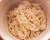 稲庭うどんの明太釜玉作り方1写真