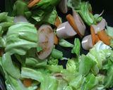 魚肉ソーセージのケチャップ炒め作り方1写真