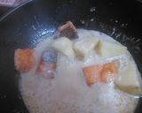 鮭とじゃが芋のみそミルク煮作り方4写真