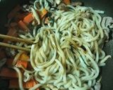 卵のっけ!!醤油味の焼きうどん作り方5写真