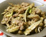 豚とゴボウとしめじとネギの甘味噌炒め❀作り方9写真
