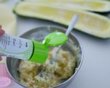 バジル風味＊海老マヨ詰めズッキーニボード作り方2写真