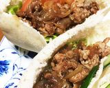 あるものでピタサンド♪たまごと鮭と焼き肉作り方6写真